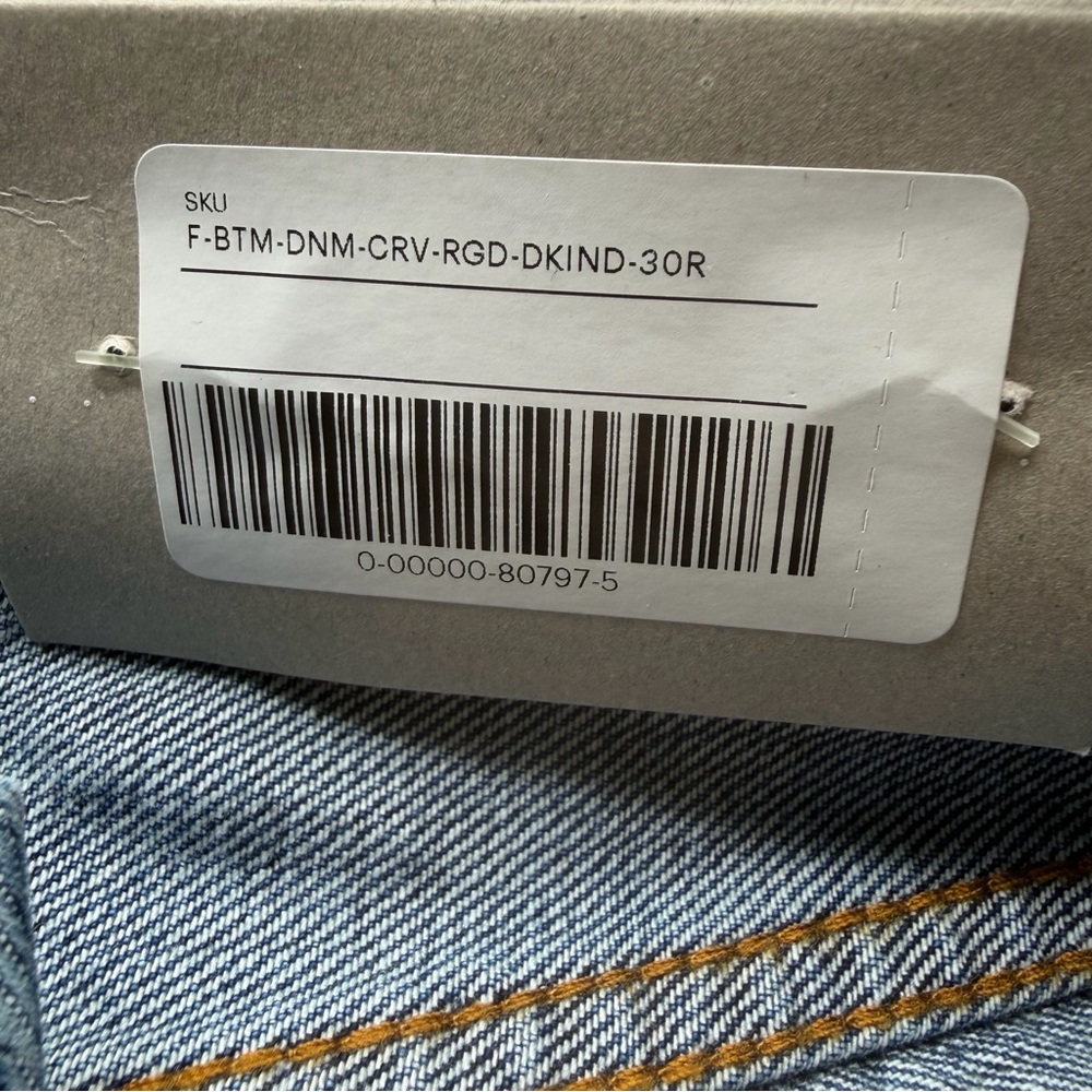 Everlane Curvy 90s Cheeky Straight Jeans Womens 30 NWT High Rise Rigid Denim - Picture 6 of 9